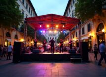 Immagine di un concerto dal vivo a Como con pubblico entusiasta