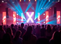 DJ che suona durante un evento di musica elettronica