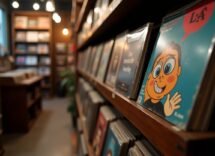 Vinile in una collezione di dischi musicali