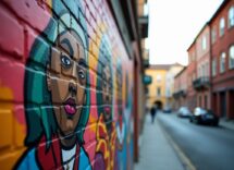 Immagine evocativa che rappresenta la musica rap e le sue emozioni