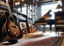 Samuele Stanco con i Gabbiani Malvagi durante un concerto