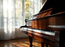 Studente che suona uno strumento musicale per migliorare la mente