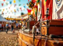 Immagine di un evento natalizio a Brescia con calcio e musica