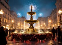 Festeggiamenti di Capodanno 2025 a Napoli con fuochi d'artificio