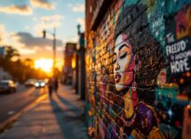 Chris Obehi mentre suona la chitarra in un concerto