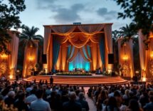 Immagine del concerto di Capodanno a Roma con artisti sul palco