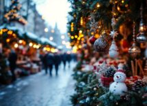 Famiglia che partecipa a eventi natalizi ad Appignano