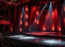 Immagine del festival di Sanremo con artisti sul palco