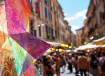 Mani che creano arte durante il festival a Lecce