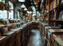 Vinile che rappresenta la musica italiana e le sue storie