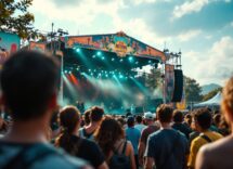 Immagine del festival di Sanremo 2025 con artisti sul palco