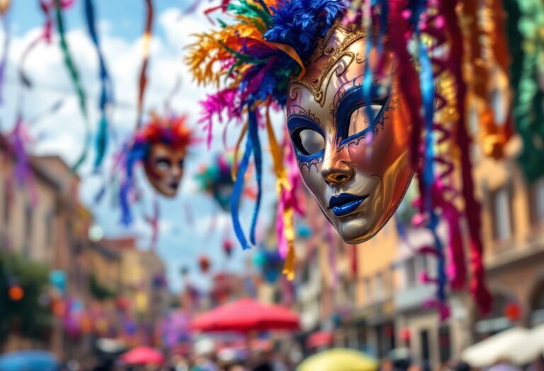 Manifestazione di arte e musica a Genova durante il carnevale