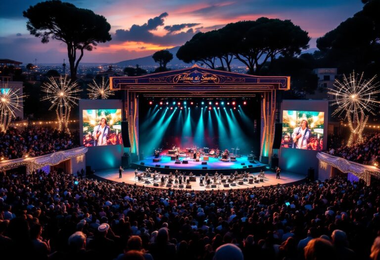 Immagine del Festival di Sanremo 2025 con artisti sul palco