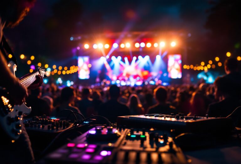 Immagine del Festival di Sanremo 2025 con artisti sul palco