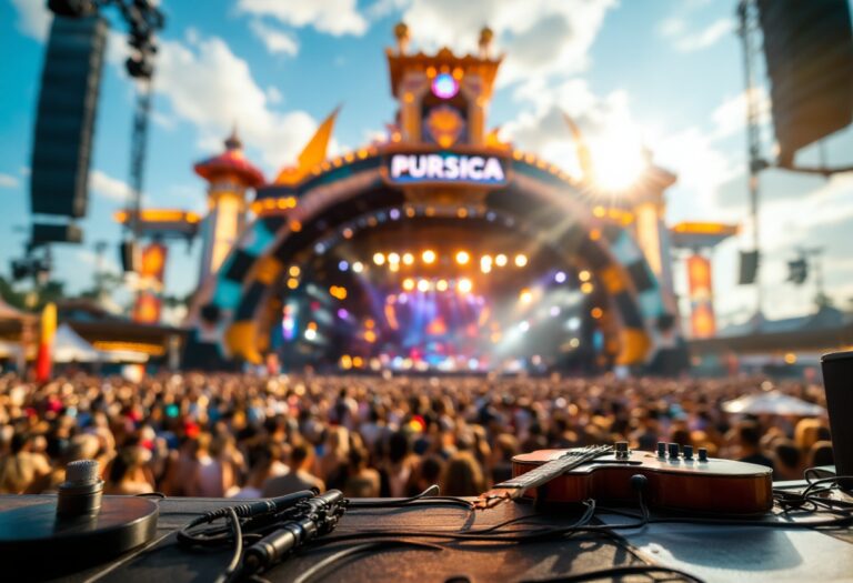 Immagine del Festival di Sanremo 2025 con artisti sul palco