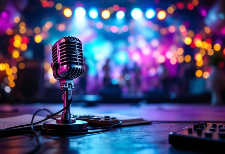 Immagine del Festival di Sanremo 2025 con artisti sul palco