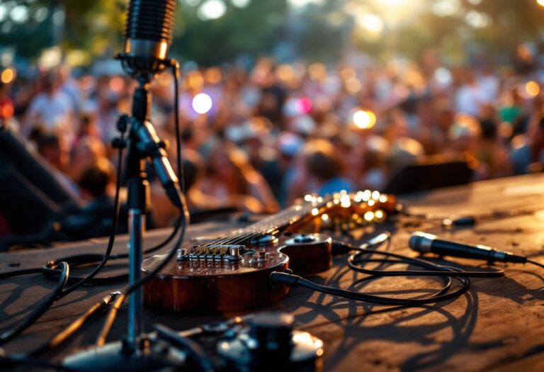 Immagine del festival di Sanremo con artisti sul palco