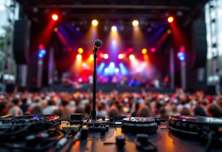 Immagine del Festival di Sanremo con artisti sul palco