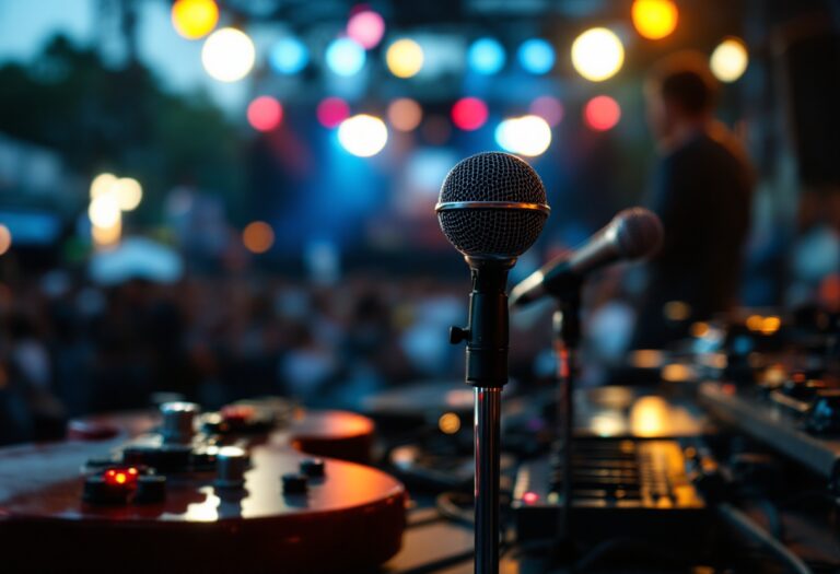 Immagine del Festival di Sanremo con artisti sul palco