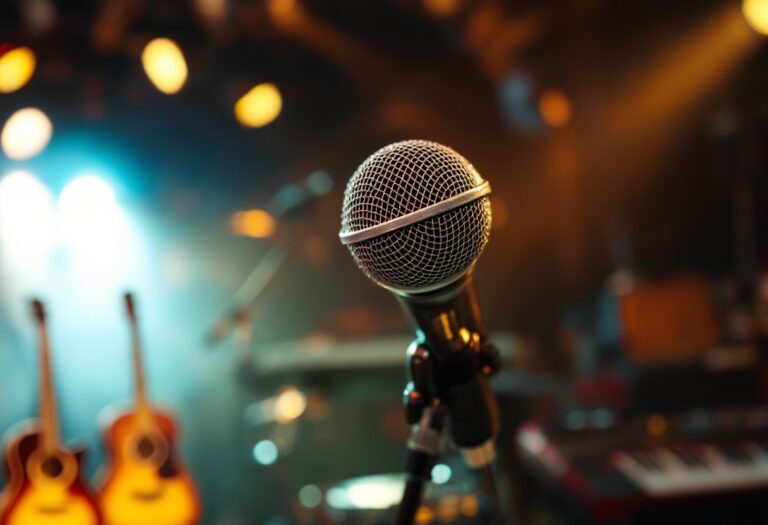 Immagine del Festival di Sanremo con artisti sul palco