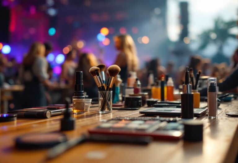 Trucco artistico dei vip al festival di Sanremo