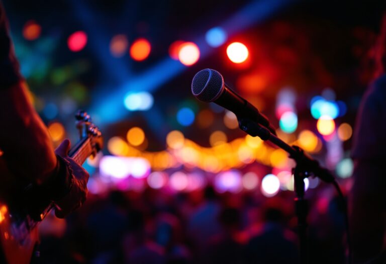 Immagine del Festival di Sanremo 2025 con artisti sul palco