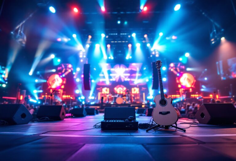 Immagine del Festival di Sanremo 2025 con artisti sul palco