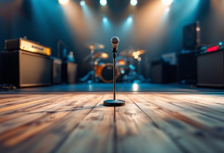 Immagine del Festival di Sanremo 2025 con artisti sul palco