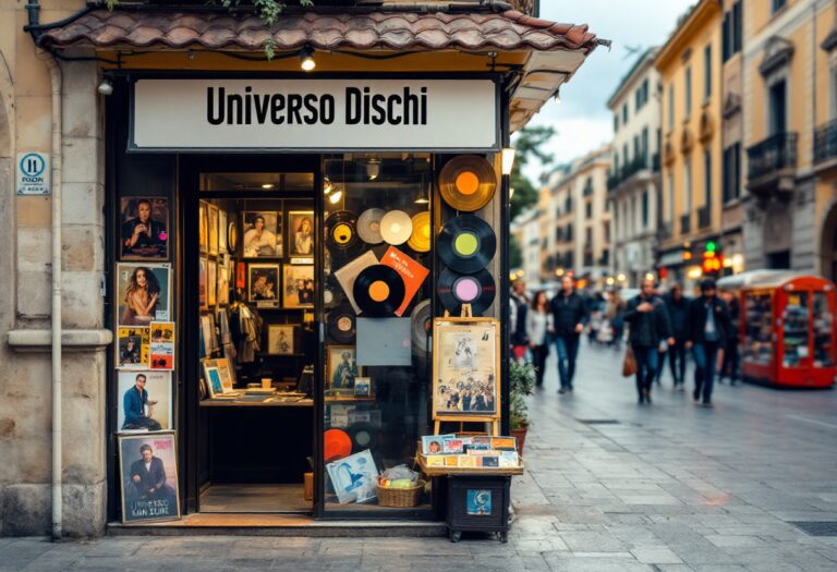 Temporary shop di musica Universo Dischi a Sanremo
