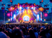 Immagine del festival di Sanremo con artisti sul palco