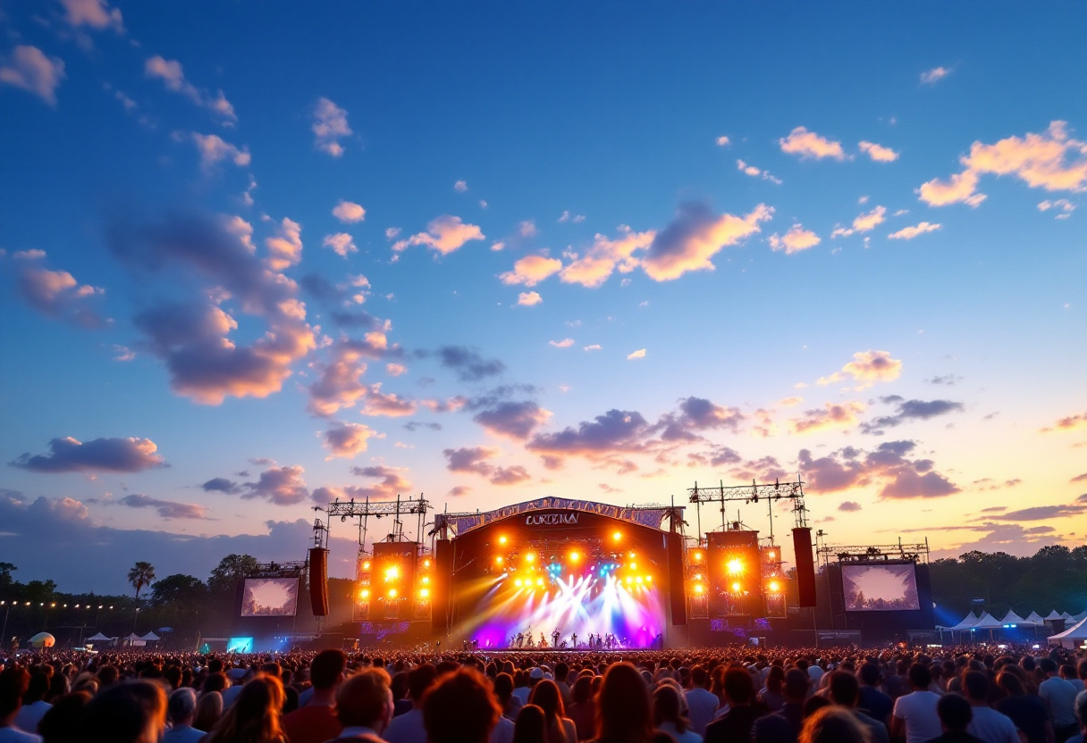 Rkomi in concerto durante il Decrescendo Summer Tour 2025