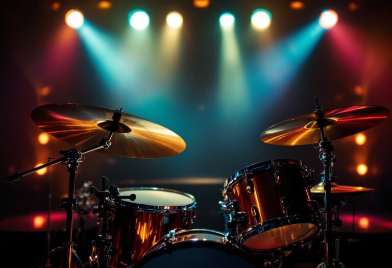 Clem Burke mentre suona la batteria durante un concerto