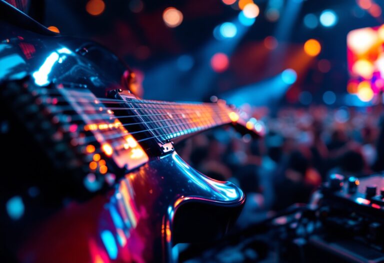 Immagine di un concerto olografico con artisti storici