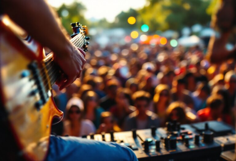 Immagine del concerto del primo maggio 2025 con artisti sul palco