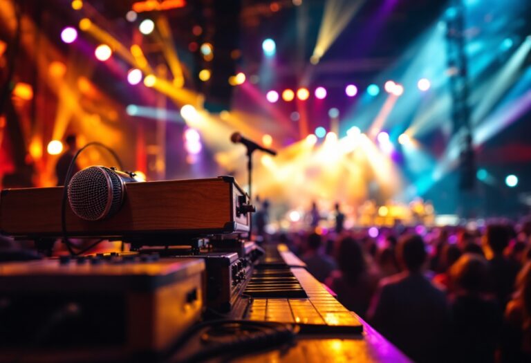 Immagine del Festival di Sanremo con artisti sul palco