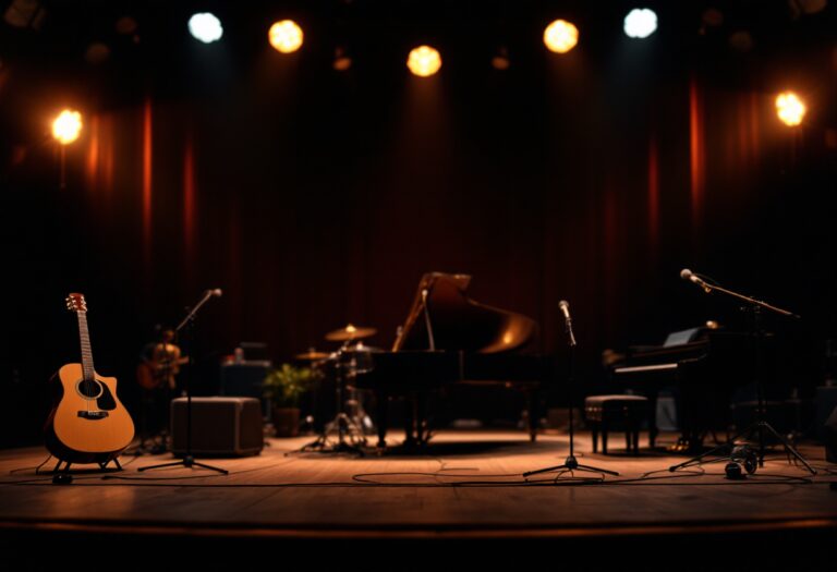 Paul Simon sul palco durante il Quiet Celebration Tour