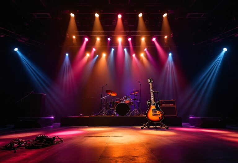 Immagine del tour dei Pink Floyd con effetti visivi
