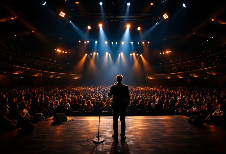 Ricky Gervais durante il tour Mortality in Italia