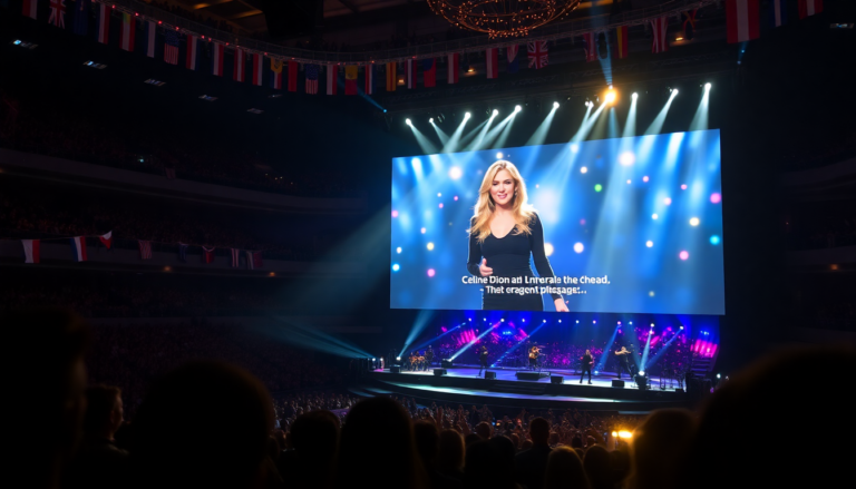 celine dion sorprende alleurovision con un messaggio speciale 1747363325