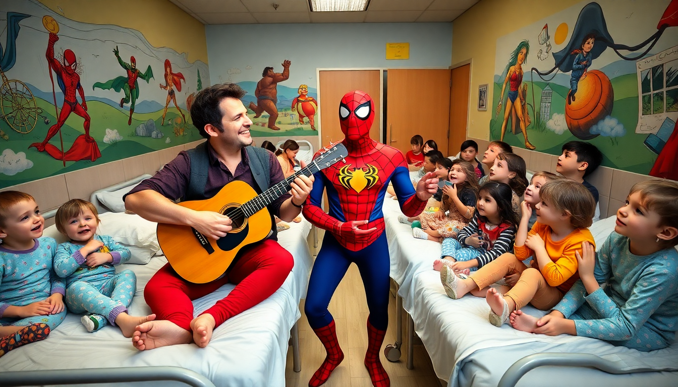 un gesto di gioia achille lauro e spider man al gemelli 1751797066