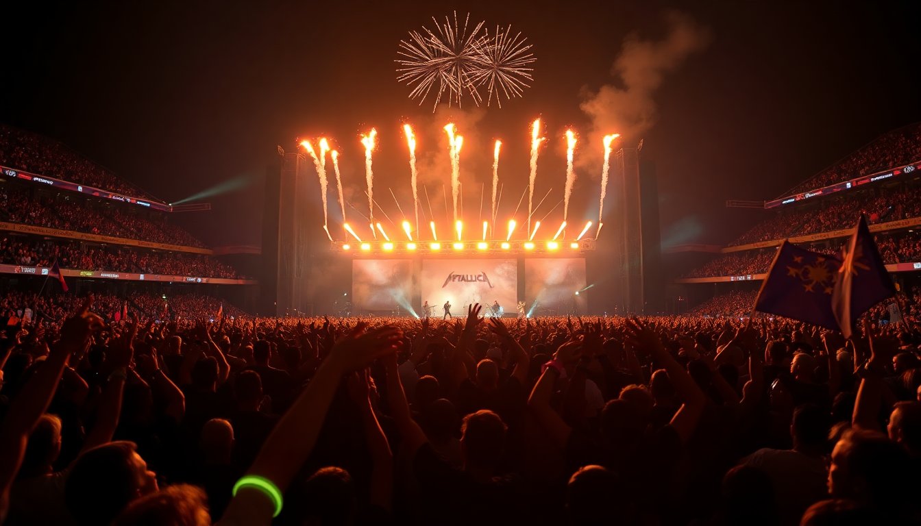 i metallica omaggiano acdc e rose tattoo nel concerto finale a sydney 1763303278