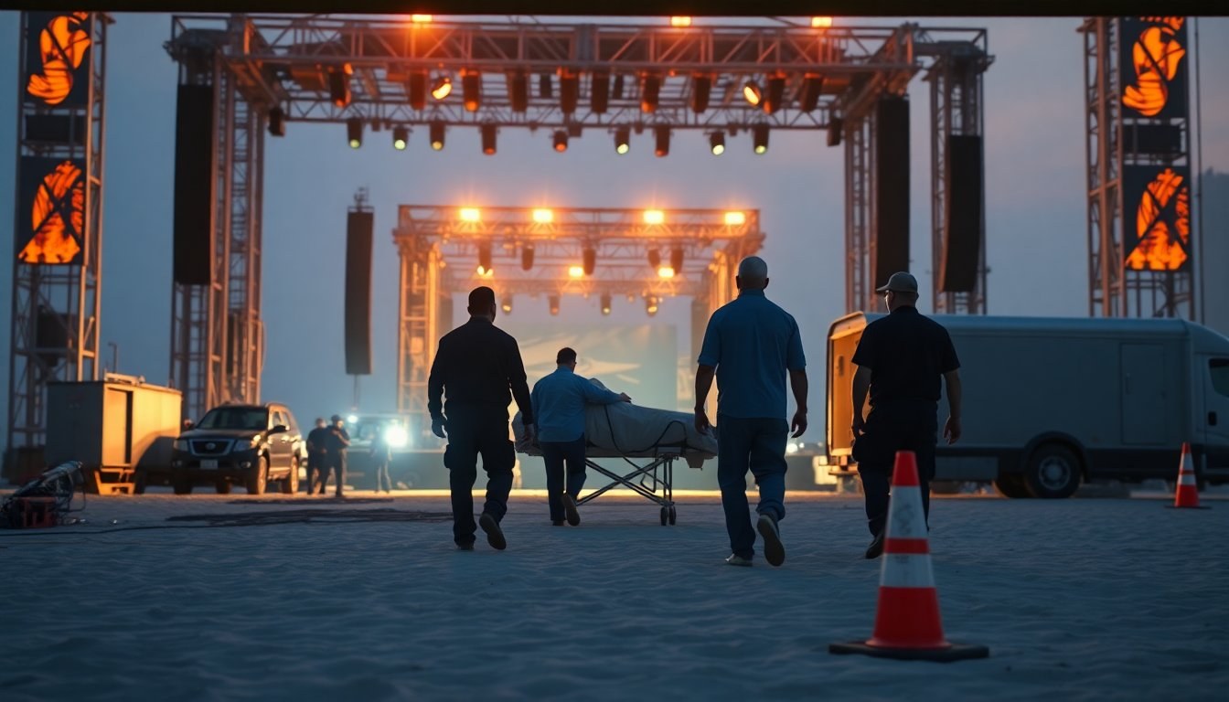 Incidente sul lavoro a Copacabana: il montaggio del palco per Shakira segna una vittima